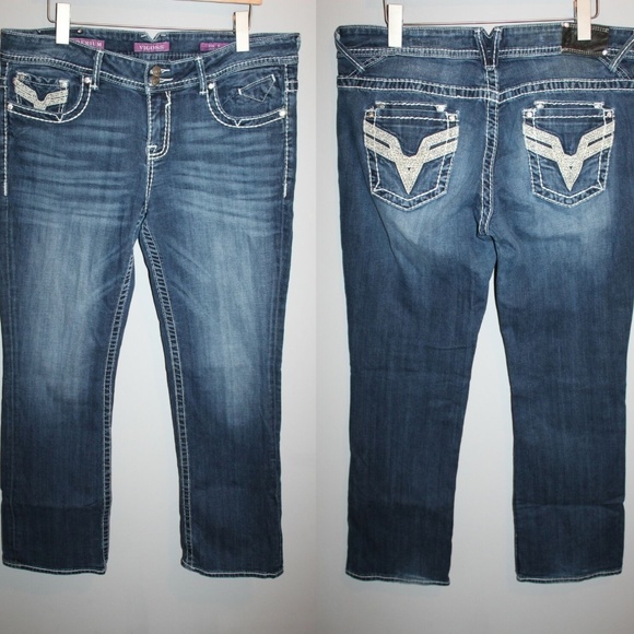 Vigoss Premium Embellished Studded Jeans HW6693 - Picture 1 of 7